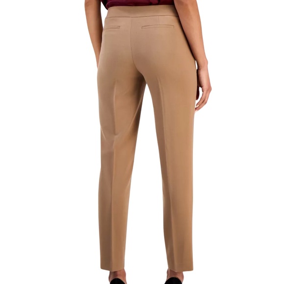 Bar III Women's Slim Straight Tan Trousers - Picture 2 of 8